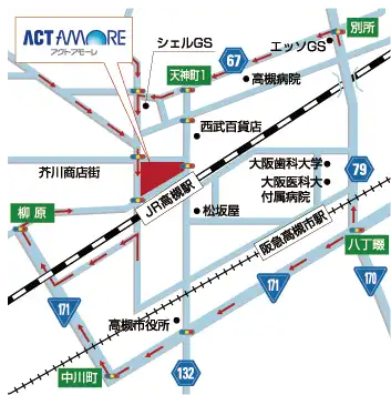 地図：お車でお越しの場合