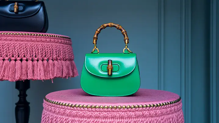 緑のバッグの画像