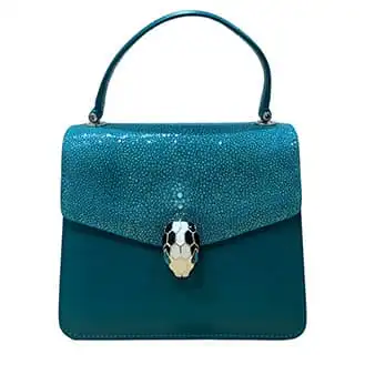 ブルガリ 2687221Y セルペンティ フォーエバー ガルーシャ 2WAY ハンドバッグ ショルダー レインカバー ミラー ギャラ付き