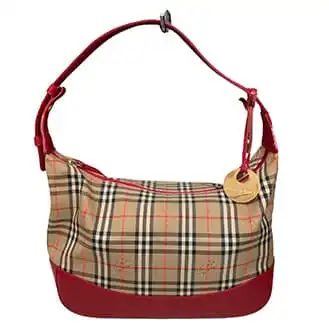 バーバリー 美品 ショルダーバッグ ノバチェック キャンバス×レザー