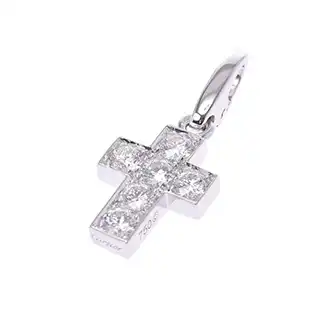 カルティエ クロスチャームMM ダイヤ K18WG Aランク