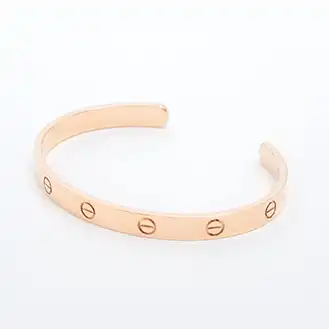 カルティエ ラブ オープンバングル K18PG 約27.1g 付属品完品 Aランク