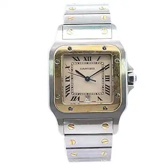 カルティエ サントスガルベLM SS×YG コンビ 腕時計