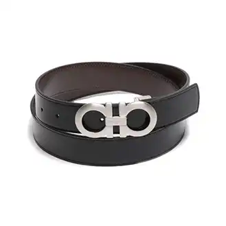 フェラガモ ガンチーニ メンズ ベルト ブラック Aランク