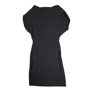 フェラガモ フレンチスリーブ ワンピース ドレス フォーマル レーヨン100% ブラック レディース サイズ38