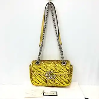 グッチ GGマーモント ミニ スパンコール ショルダーバッグ 446744