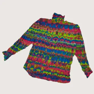 ISSEY MIYAKE PLESTS PLEASE 総柄ブラウス