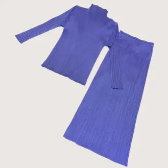 ISSEYMIYAKEPLESTS PLEASE 長袖ハイネックカットソー ロングスカート セットアップ