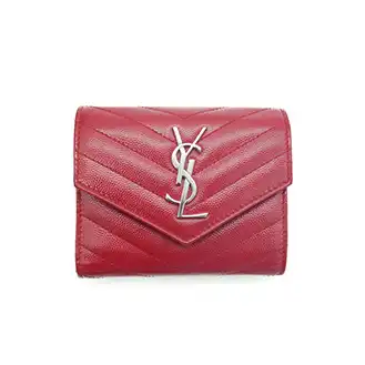 サンローラン コンパクトウォレット　ABランク 財布 ピンク系