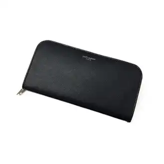 サンローラン ラウンドジップ長財布 Aランク 黒系