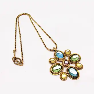 サンローラン カラーストーンネックレス ABランク