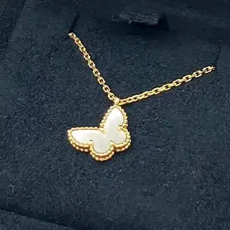 ヴァンクリーフ&アペール スウィートアルハンブラ パピヨンネックレス K18YG