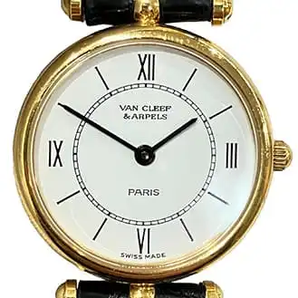 ヴァンクリーフ&アペール ラ・コレクション レディース腕時計 K18YG×革 純正ベルト尾錠 総重量21.5ｇ