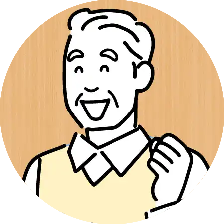 60代 男性 会社員のイメージイラスト