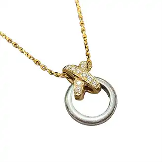 Chaumet【ショーメ】
リアン・ドゥ・ショーメ プルミエリアン サークル クロス ダイヤモンド ネックレス