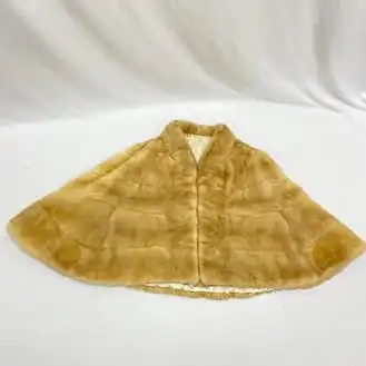 ミンク ポンチョ ベージュ系