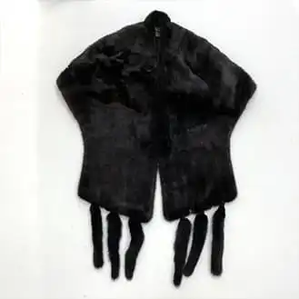 ミンク ブラックグラマ BLACK GLAMA 大判　ショール