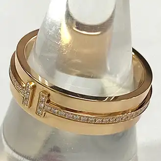 TIFFANY&Co.【ティファニー】
750 K18 T ナローリング 幅5.5mm 内径1.7mm 箱