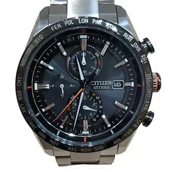  シチズンAT8189-61 電波ソーラー デイト 腕時計 稼働品