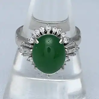 翡翠 リング pt900 宝石9.1g