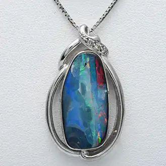 オパール ネックレスpt850 pt900 宝石11.8g