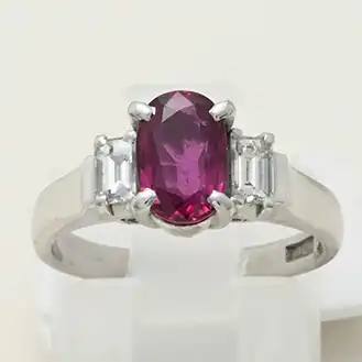 ルビー リング PT900 宝石1.51ct D0.41ct