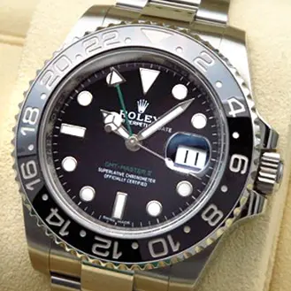 ロレックス GMTマスターⅡ 黒セラミック ベゼル 116710LN ランダム 腕時計