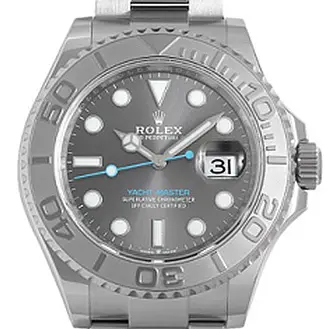 ロレックス ヨットマスター ダークロジウム SS×PT グレー文字盤 126622 保証書あり 腕時計