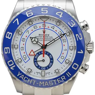 ロレックス ヨットマスター2 SS ホワイト文字盤 116680 ランダム番 保証書あり 腕時計