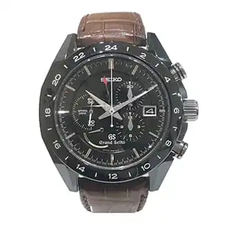 seiko SBGC015 革ベルト スプリングドライブ 500本限定 黒文字盤 No.152/500 腕時計