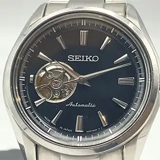 seiko プレサージュ 黒文字盤 SS 自動巻き稼働品 腕時計