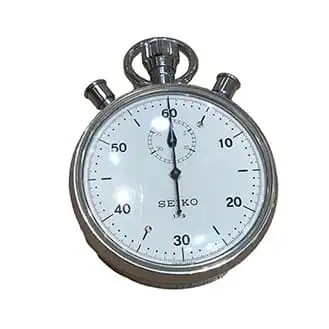 seiko ストップウォッチ ラウンド 白文字盤 手巻き 8912-5000 シルバーカラー 稼働品 アンティーク 腕時計
