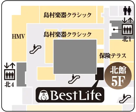 買取専門店 ベストライフ グランフロント大阪 梅田店 フロアマップ