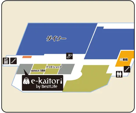 買取専門店 ベストライフ かみしんプラザ店 フロアマップ