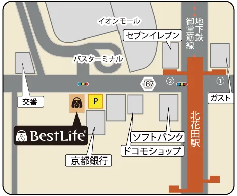 買取専門店 ベストライフ 北花田店 マップ