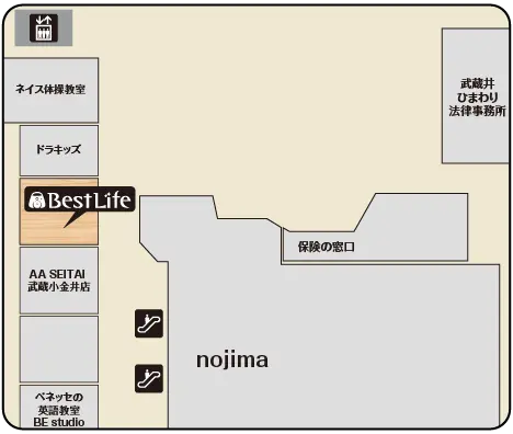 買取専門店 ベストライフ ソコラ武蔵小金井店  フロアマップ