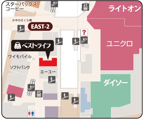 買取専門店 ベストライフ みのおキューズモール店 フロアマップ