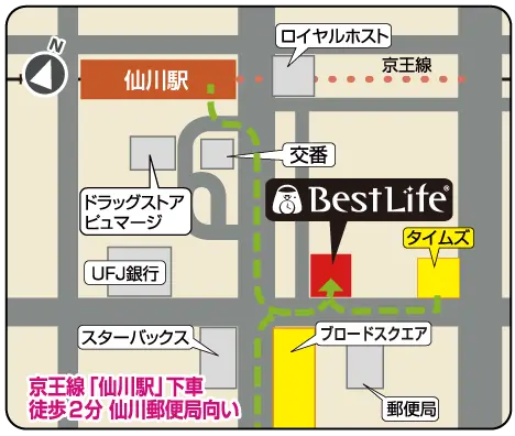 買取専門店 ベストライフ 仙川成城店 マップ