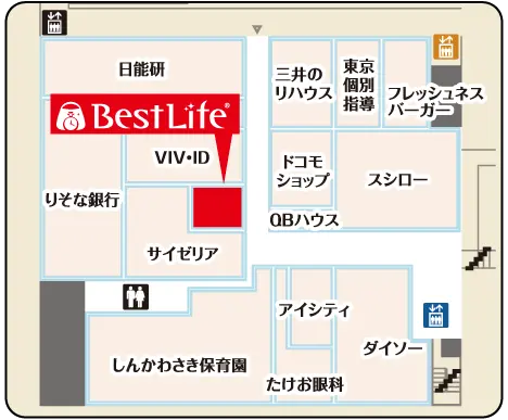買取専門店 ベストライフ 新川崎スクエア店 フロアマップ