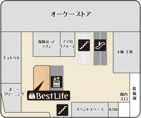 買取専門店 ベストライフ フレスポひばりが丘店 フロアマップ