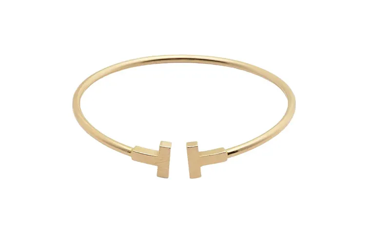 ティファニー Tワイヤー バングル YG