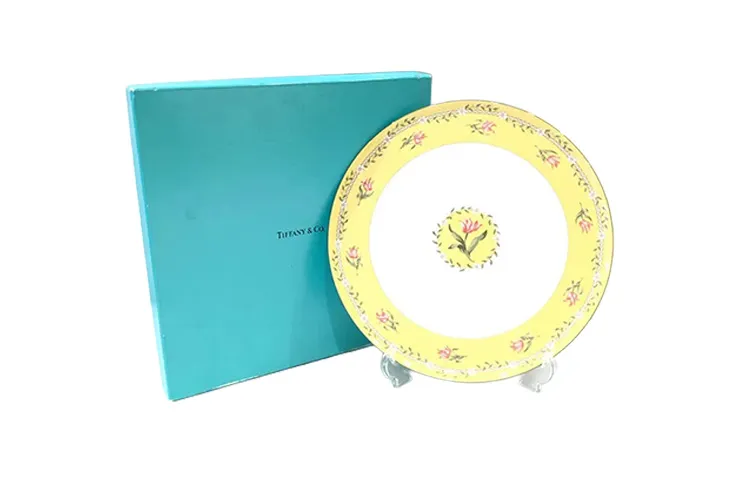 ディファニー ピンクチューリップ プレート ケーキ皿 イエロー系