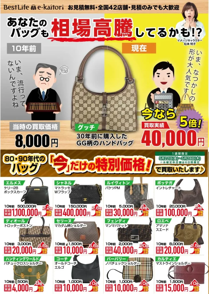 あなたのバッグも相場高騰しているかも！？